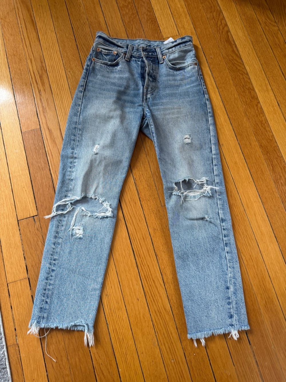 Levi's Wedgie Distressed Women's Straight-Leg Jeans